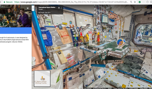 Google и NASA запустили виртуальную экскурсию по МКС  